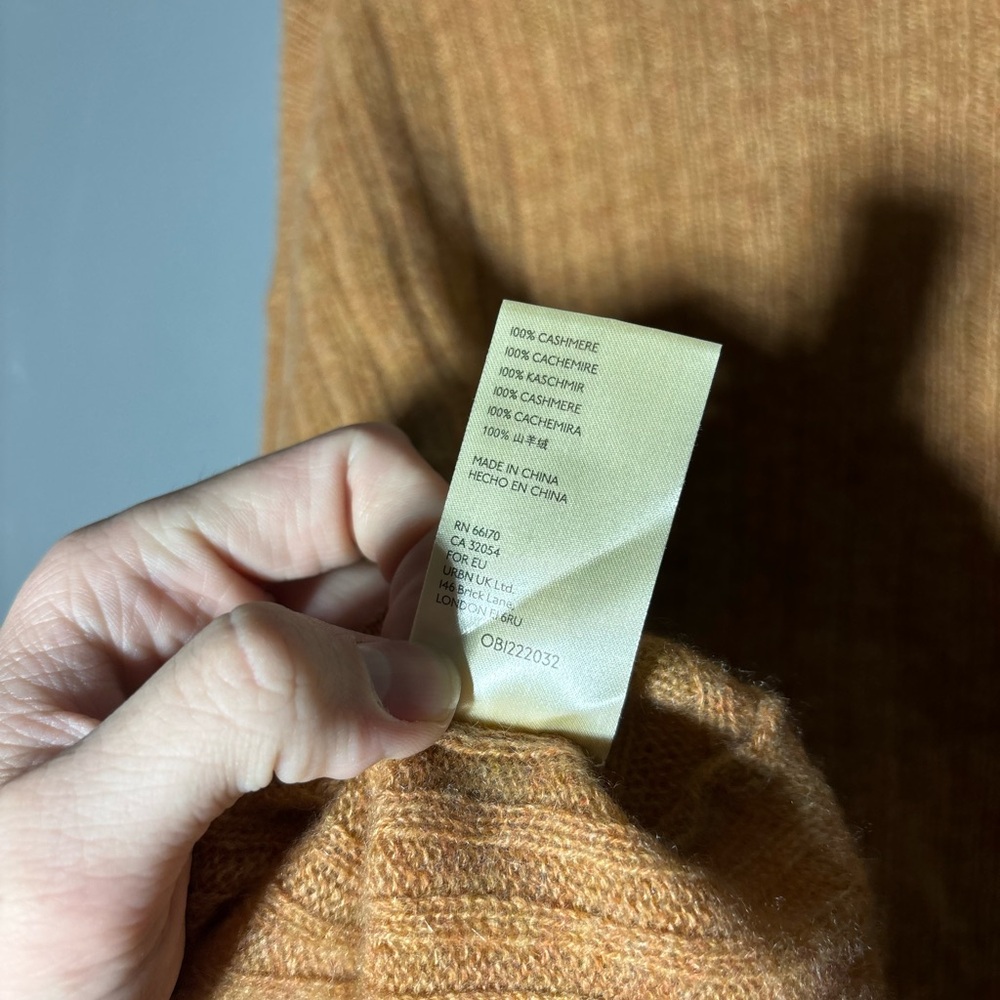 Free People Elias V Neck Cashmere Sweater in Cinnamon Size XS - Picture 6 of 6